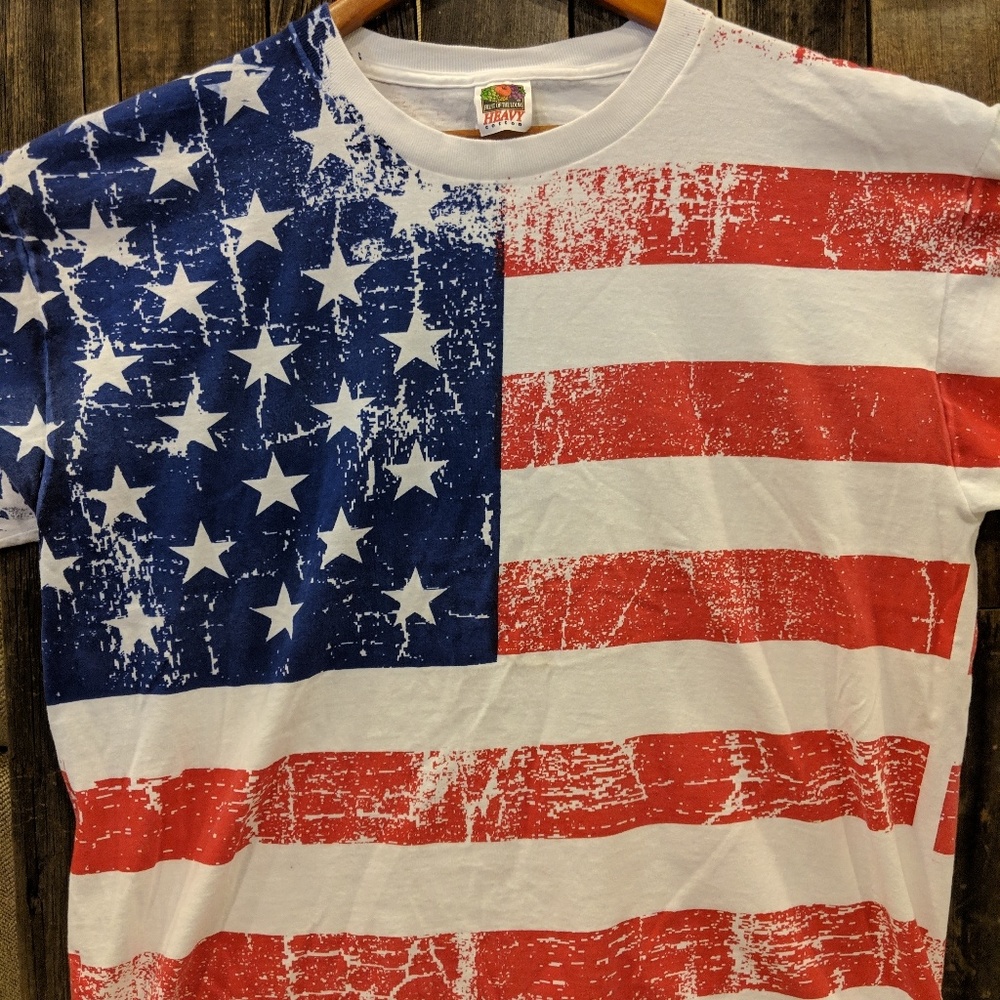 American Flag shirt.